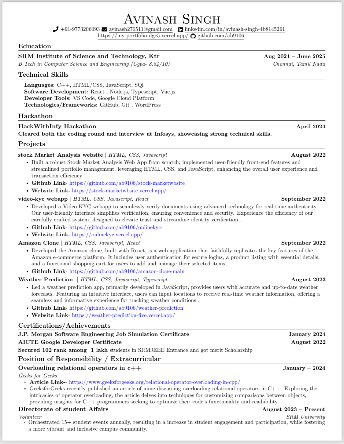 Resume Picture
